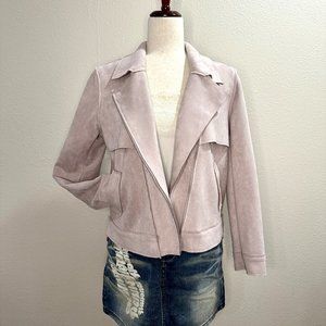 Women’s Pastel Pink Short Zipper Jacket